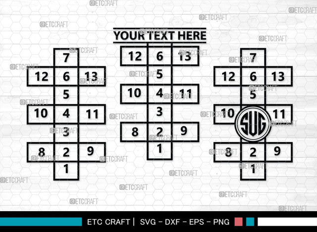 Hopscotch Monogram, Hopscotch Silhouette, Hopscotch SVG, Game Hopscotch Svg, Game Svg, Sensory Hallway Svg, Sensory Walk Svg, SB00427 SVG ETC Craft 