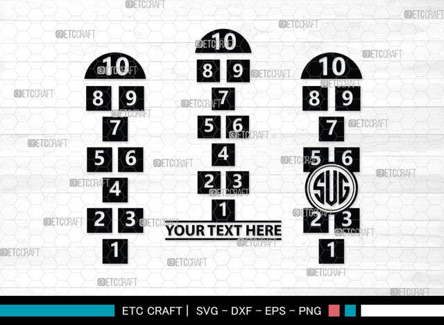 Hopscotch Monogram, Hopscotch Silhouette, Hopscotch SVG, Game Hopscotch Svg, Game Svg, Sensory Hallway Svg, Sensory Walk Svg, SB00427 SVG ETC Craft 