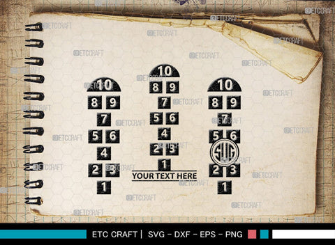 Hopscotch Monogram, Hopscotch Silhouette, Hopscotch SVG, Game Hopscotch Svg, Game Svg, Sensory Hallway Svg, Sensory Walk Svg, SB00427 SVG ETC Craft 