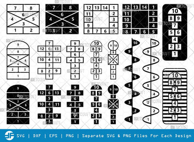 Hopscotch SVG Cut Files | Hopscotch Silhouette | Game Hopscotch Svg | Hopscotch Bundle SVG ETC Craft 