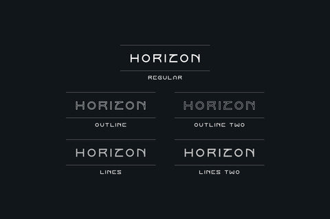 Horizon font family Font VPcreativeshop 