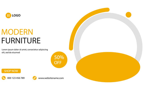 Horizontal banner or Facebook cover with minimal design and home furniture discount SVG naemmiah021 