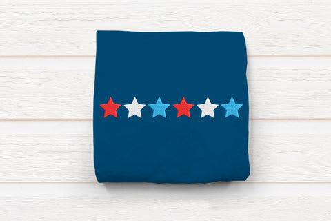 Horizontal Row of Stars Embroidery Design Embroidery/Applique DESIGNS Designed by Geeks 