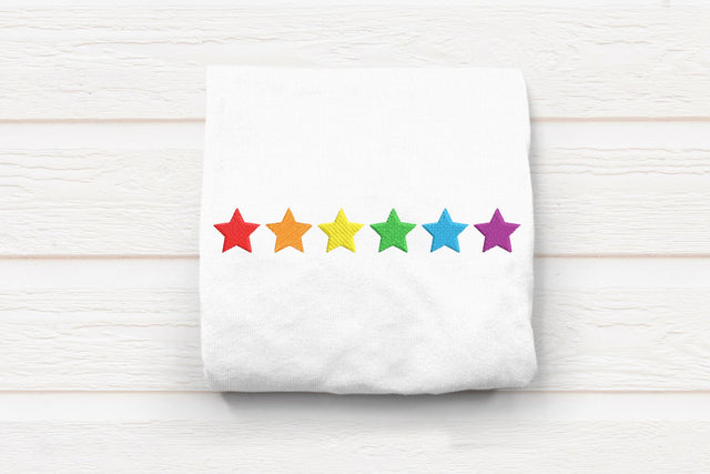 Horizontal Row of Stars Embroidery Design Embroidery/Applique DESIGNS Designed by Geeks 