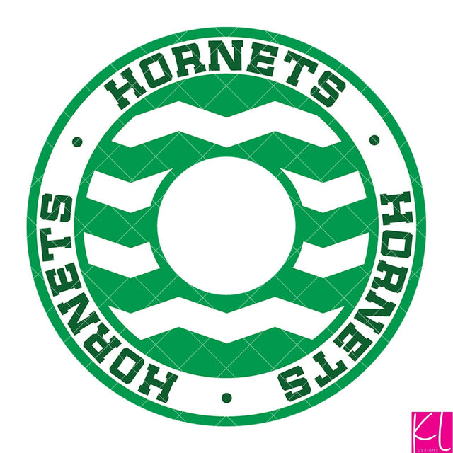 Hornets Chevron Monogram Frame SVG Kelly Lollar Designs 