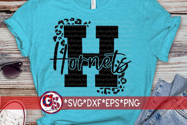 Hornets H Leopard Print SVG DXF EPS PNG SVG Greedy Stitches 