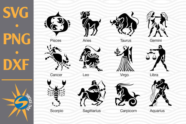 Horoscope SVG, PNG, DXF Digital Files Include SVG SVGStoreShop 