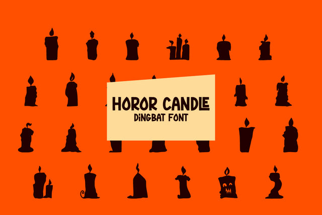 Horror Candle - Dingbat Font Font Masyafi Studio 