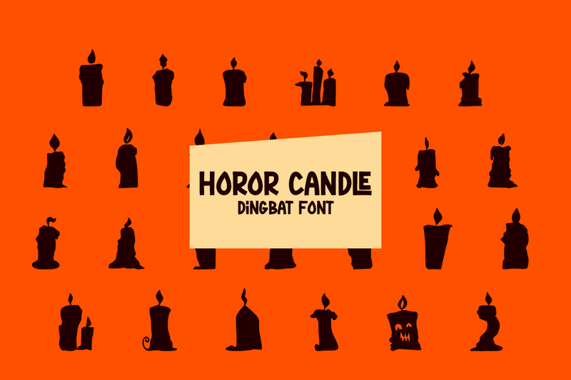 Horror Candle - Dingbat Font Font Masyafi Studio 