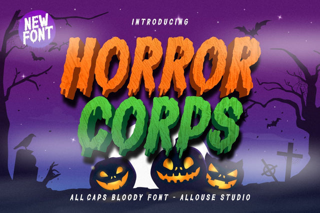 Horror Corps Font Allouse.Studio 