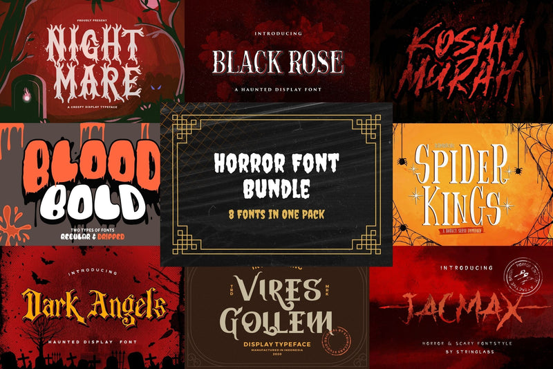 Horror Font Bundle Font StringLabs 