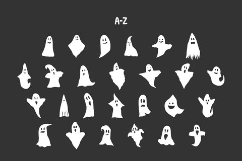 Horror Ghost - Dingbat Font Font Masyafi Studio 