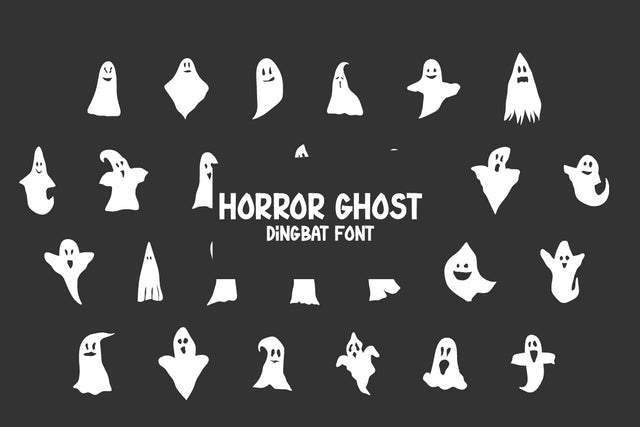 Horror Ghost - Dingbat Font Font Masyafi Studio 