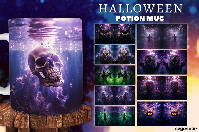 Horror Halloween Mug Wrap Bundle | 11 Oz | Sublimation Sublimation SvgOcean 