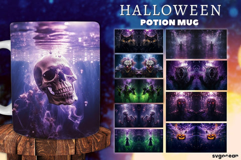 Horror Halloween Mug Wrap Bundle | 11 Oz | Sublimation Sublimation SvgOcean 