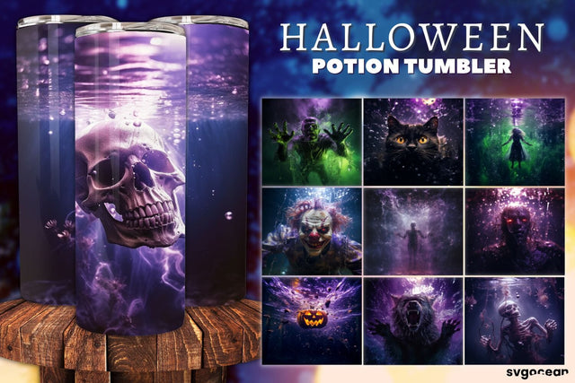 Horror Halloween Tumbler Wrap Bundle | 20 Oz | Sublimation Sublimation SvgOcean 