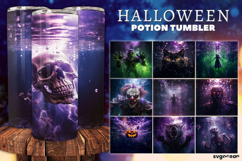 Horror Halloween Tumbler Wrap Bundle | 20 Oz | Sublimation Sublimation SvgOcean 