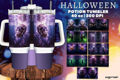 Horror Halloween Tumbler Wrap Bundle | 40 Oz | Sublimation Sublimation SvgOcean 