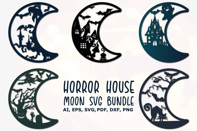 Horror House Moon Halloween SVG Bundle SVG MD JOYNAL ABDIN 