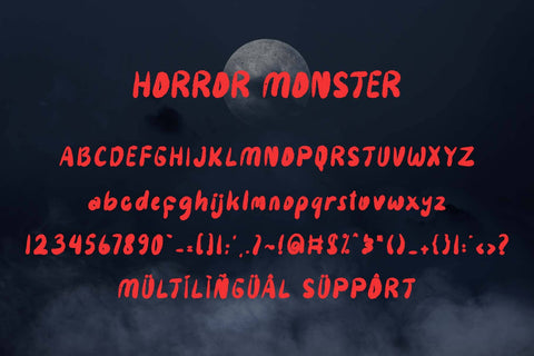 Horror Monster Font Prasetya Letter 
