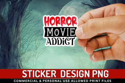 Horror movie addict Sublimation PNG Sublimation Regulrcrative 