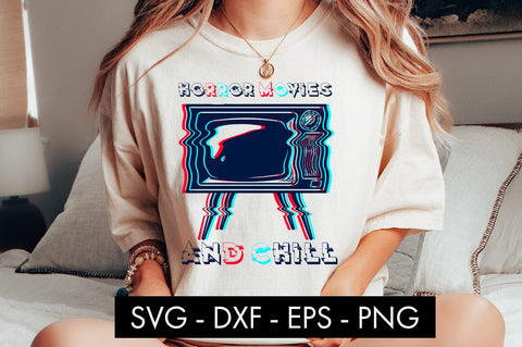 Horror Movies And Chill SVG Cut File PNG Sublimation SVG Freeling Design House 