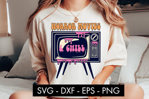Horror Movies And Chill SVG Cut File PNG Sublimation SVG Freeling Design House 