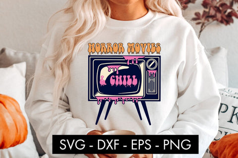 Horror Movies And Chill SVG Cut File PNG Sublimation SVG Freeling Design House 