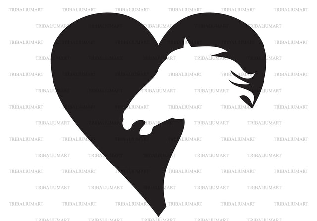 Horse and heart SVG TribaliumArtSF 