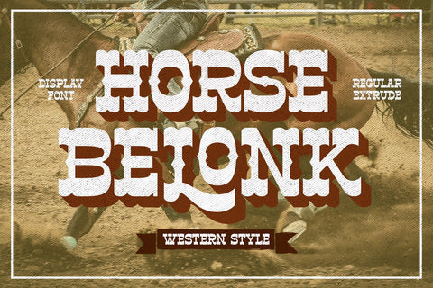 Horse Belonk - Western Style Font Arterfak Project 