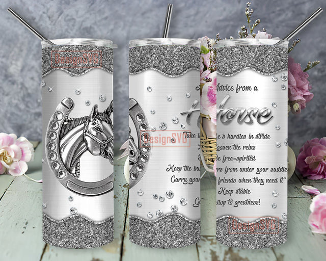 Horse Coffee Tumbler Jewelry Style, Horse 20oz Skinny Tumbler Wrap, 20 oz Skinny Tumbler Wrap, Horse Tumbler Wrap, Horse Lovers Gift, Horse Sublimation Sublimation DesignSVG 