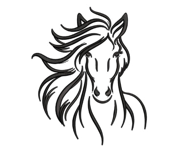 Horse Embroidery Design, 4 sizes Embroidery/Applique DESIGNS Nino Nadaraia 