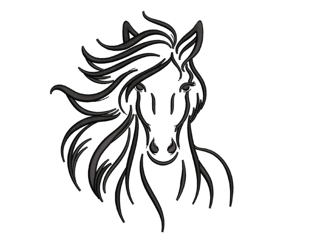 Horse Embroidery Design, 4 sizes Embroidery/Applique DESIGNS Nino Nadaraia 
