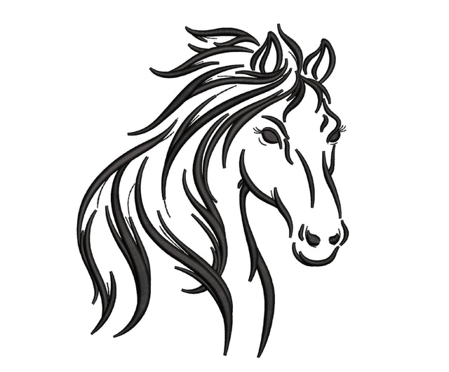 Horse Embroidery Designs, 4 sizes Embroidery/Applique DESIGNS Nino Nadaraia 