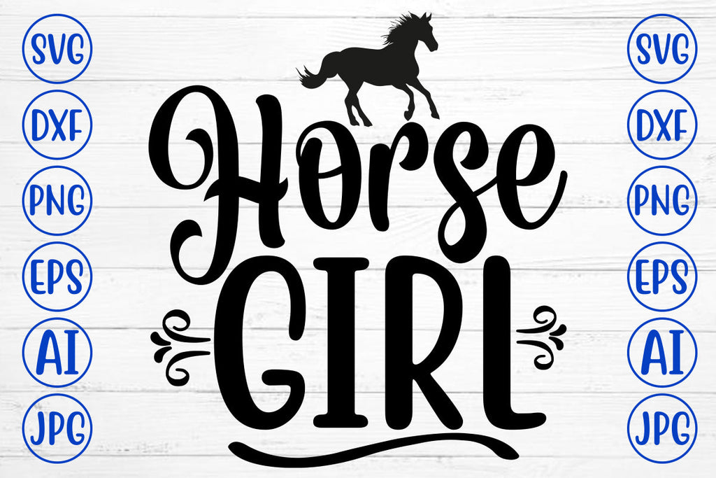 Horse Girl SVG Cut File - So Fontsy