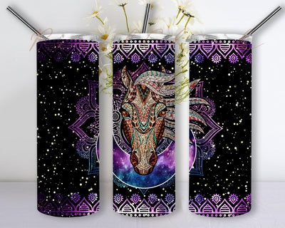 Horse Half Moon 20 oz skinny tumbler design sublimation, PNG 300 dpi, Straight and tappered, Horse tumbler wrap Sublimation PixelChick 