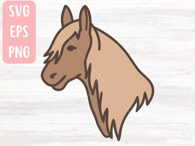Horse Head Layered SVG Cut File for Cricut or Silhouette, Digital Download SVG Apple Grove Designs 