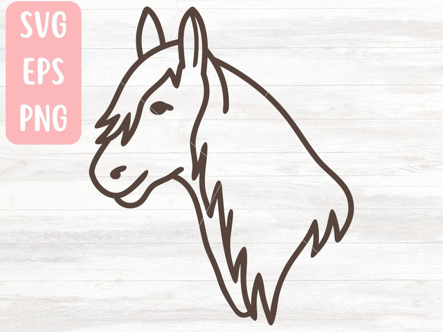 Horse Head SVG Cut File for Cricut or Silhouette, Digital Download SVG Apple Grove Designs 