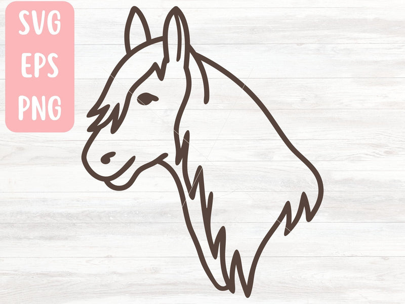 Horse Head SVG Cut File for Cricut or Silhouette, Digital Download SVG Apple Grove Designs 