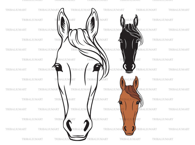 Horse head SVG TribaliumArtSF 