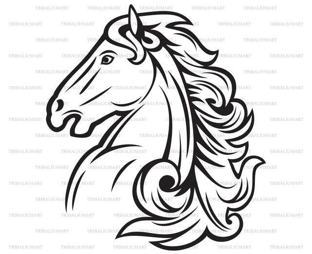 Horse head SVG TribaliumArtSF 