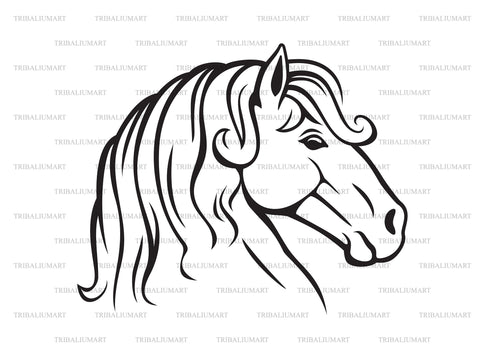 Horse head SVG TribaliumArtSF 