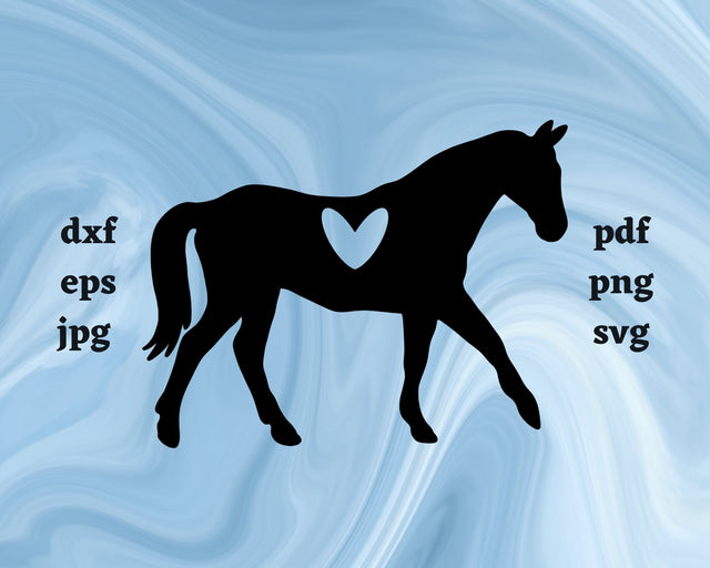 Horse Heart SVG Cut File SVG Northern Light SVG 