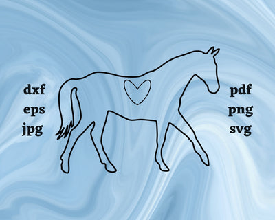 Horse Heart SVG Cut File SVG Northern Light SVG 