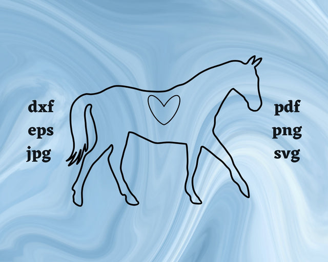 Horse Heart SVG Cut File SVG Northern Light SVG 