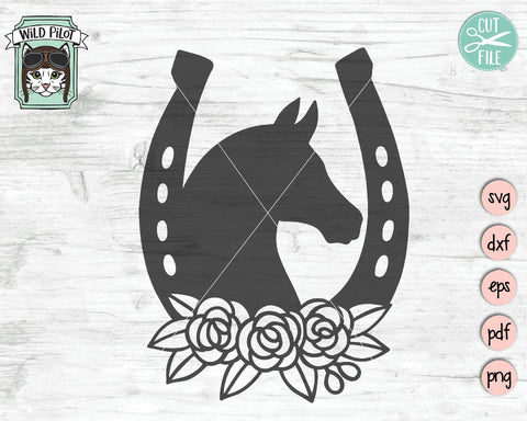 Horse Horseshoe SVG Cut File SVG Wild Pilot 