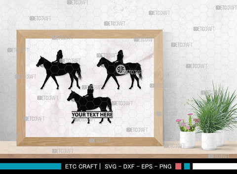 Horse Jumping Monogram, Horse Jumping Silhouette, Horse Jumping SVG, Horse Svg, Running Horse Svg, Equestrian Sports Svg, SB00280 SVG ETC Craft 