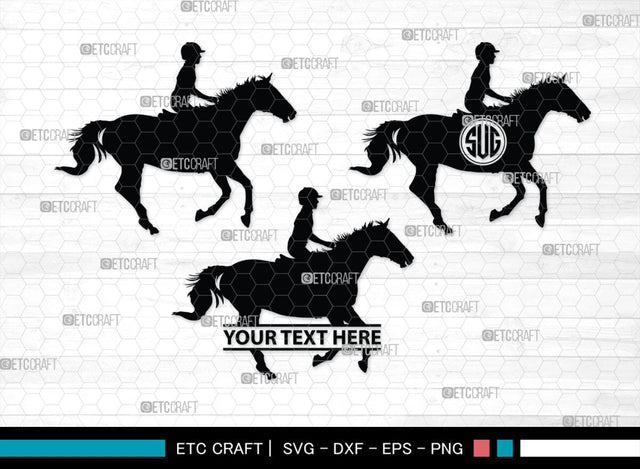 Horse Jumping Monogram, Horse Jumping Silhouette, Horse Jumping SVG, Horse Svg, Running Horse Svg, Equestrian Sports Svg, SB00280 SVG ETC Craft 