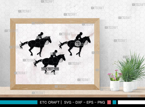 Horse Jumping Monogram, Horse Jumping Silhouette, Horse Jumping SVG, Horse Svg, Running Horse Svg, Equestrian Sports Svg, SB00280 SVG ETC Craft 