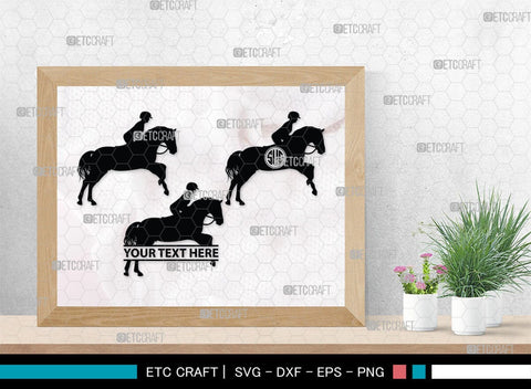 Horse Jumping Monogram, Horse Jumping Silhouette, Horse Jumping SVG, Horse Svg, Running Horse Svg, Equestrian Sports Svg, SB00280 SVG ETC Craft 